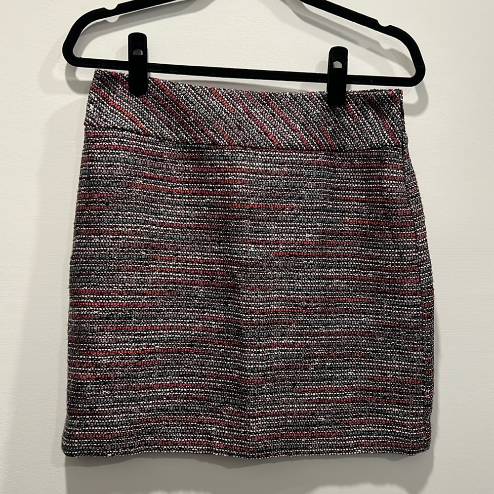 LOFT multicolor tweed skirt